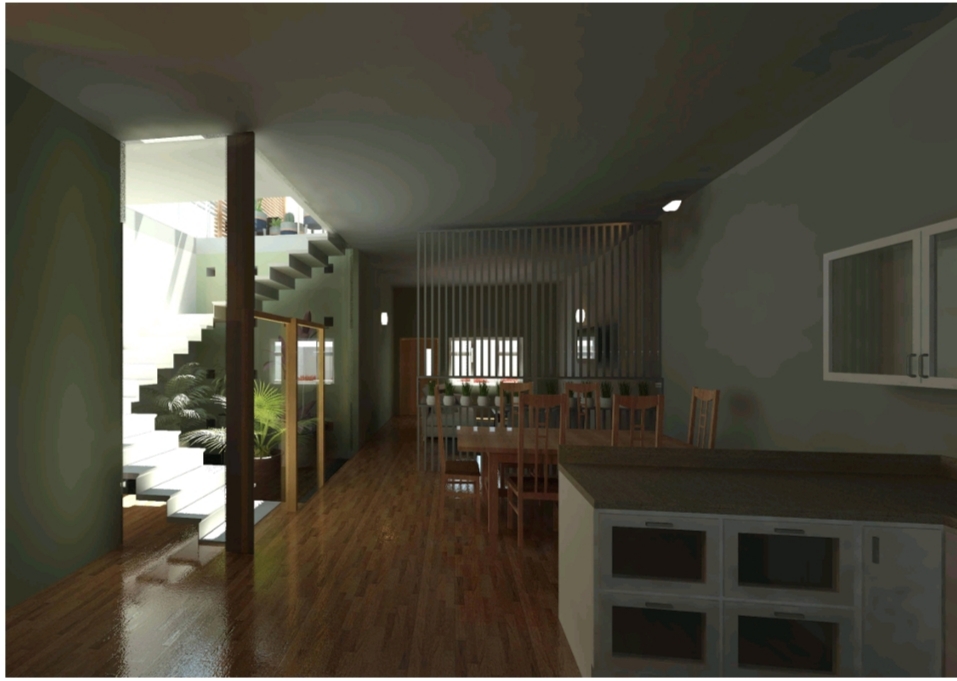 Living room interior render