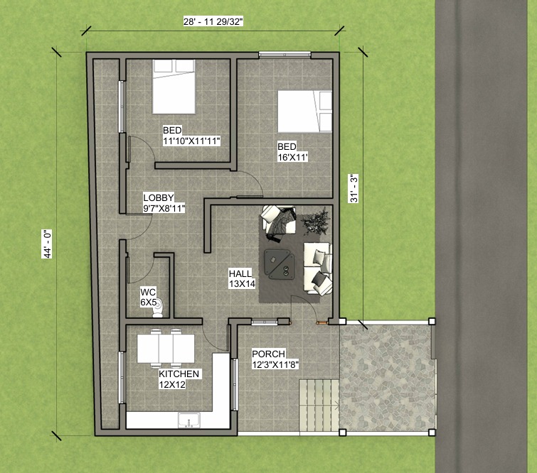 Bungalow floor plan